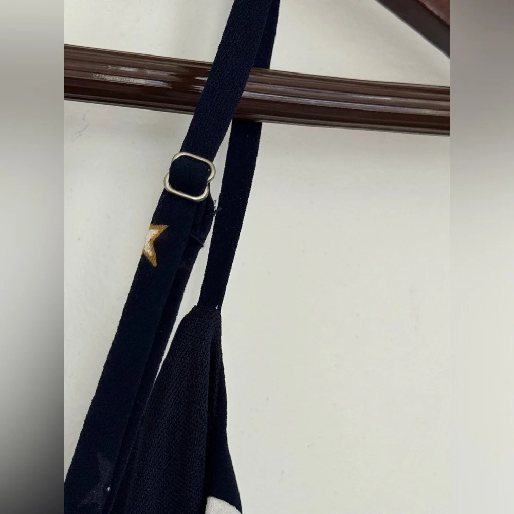 NEW LUSH navy with stars dress size Small magic Halloween witch wrap dress - Picture 7 of 8